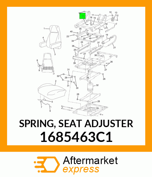 SPRING, SEAT ADJUSTER 1685463C1