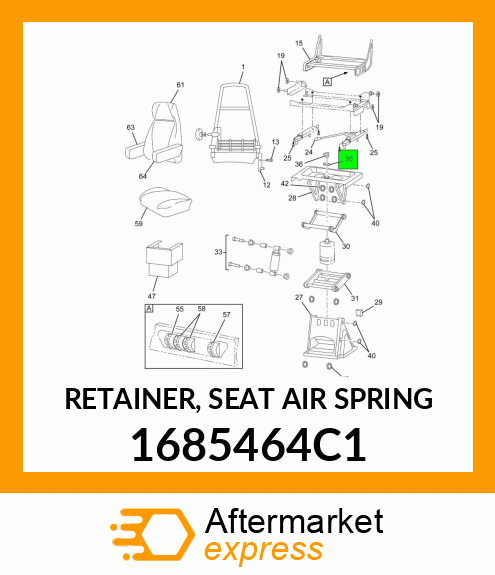 RETAINER, SEAT AIR SPRING 1685464C1