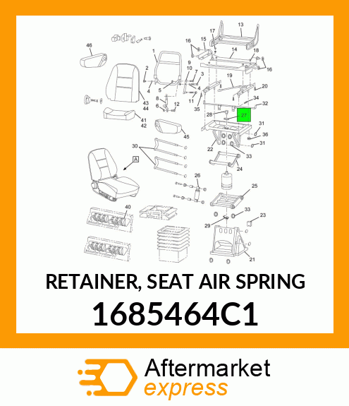 RETAINER, SEAT AIR SPRING 1685464C1