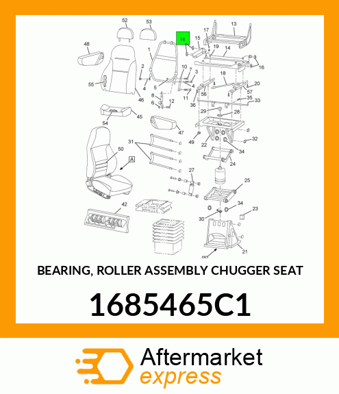 BEARING, ROLLER ASSEMBLY CHUGGER SEAT 1685465C1