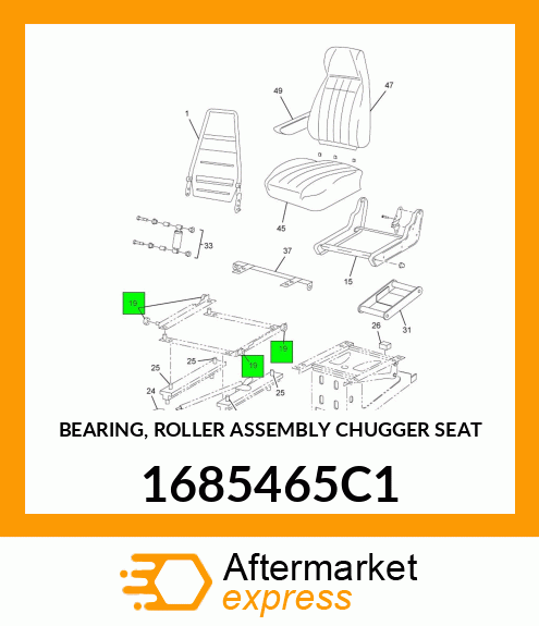 BEARING, ROLLER ASSEMBLY CHUGGER SEAT 1685465C1