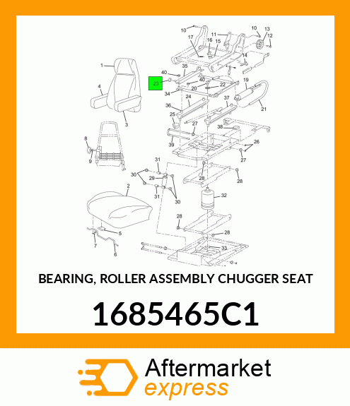 BEARING, ROLLER ASSEMBLY CHUGGER SEAT 1685465C1