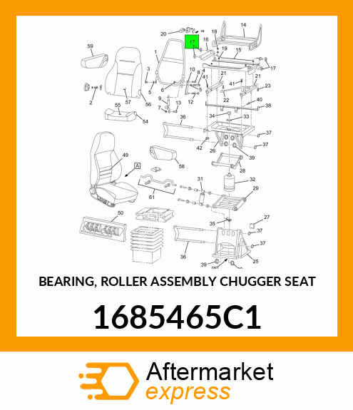 BEARING, ROLLER ASSEMBLY CHUGGER SEAT 1685465C1