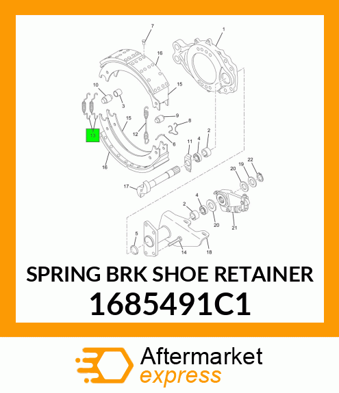 SPRING BRK SHOE RETAINER 1685491C1