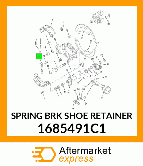 SPRING BRK SHOE RETAINER 1685491C1