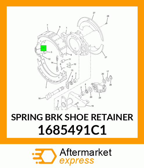 SPRING BRK SHOE RETAINER 1685491C1