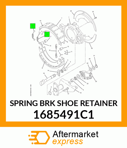 SPRING BRK SHOE RETAINER 1685491C1