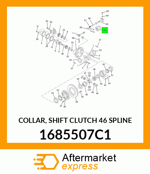 COLLAR, SHIFT CLUTCH 46 SPLINE 1685507C1