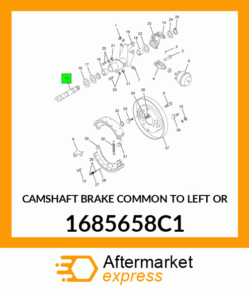 CAMSHAFT BRAKE COMMON TO LEFT OR 1685658C1