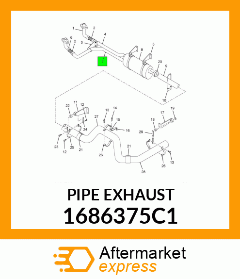 PIPE EXHAUST 1686375C1