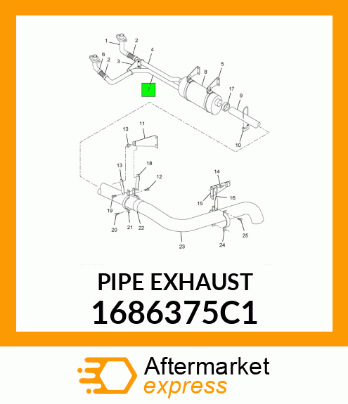 PIPE EXHAUST 1686375C1