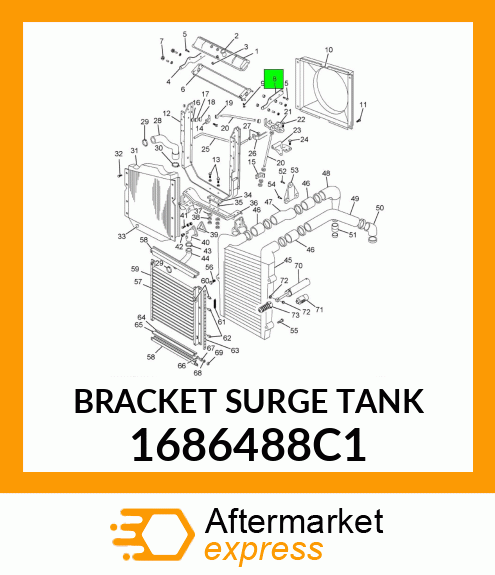 BRACKET SURGE TANK 1686488C1