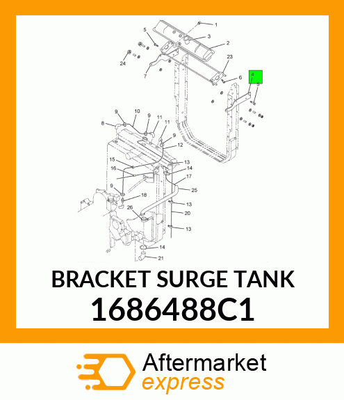 BRACKET SURGE TANK 1686488C1