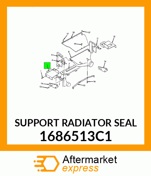 SUPPORT RADIATOR SEAL 1686513C1