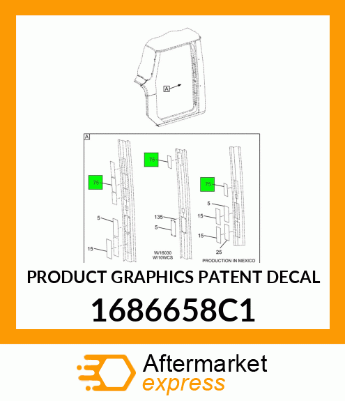 PRODUCT GRAPHICS PATENT DECAL 1686658C1