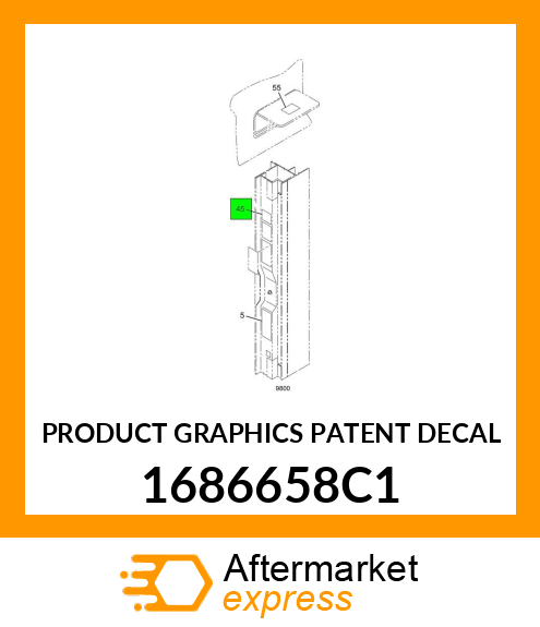 PRODUCT GRAPHICS PATENT DECAL 1686658C1