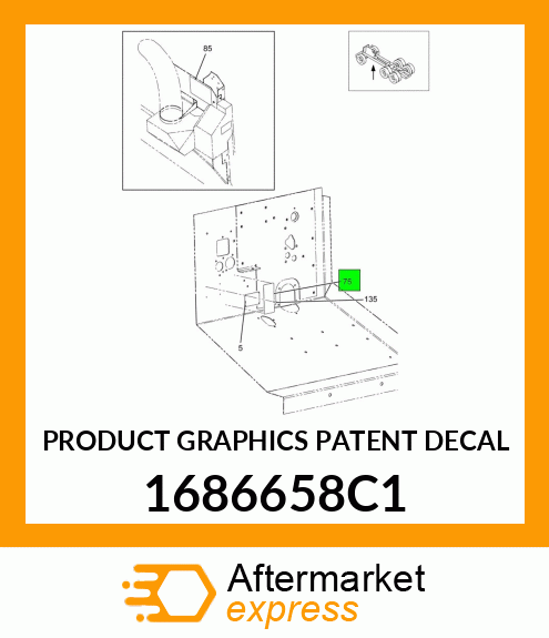 PRODUCT GRAPHICS PATENT DECAL 1686658C1