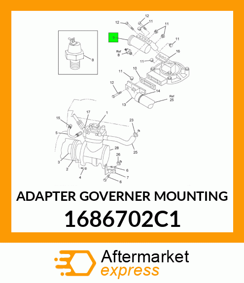 ADAPTER GOVERNER MOUNTING 1686702C1