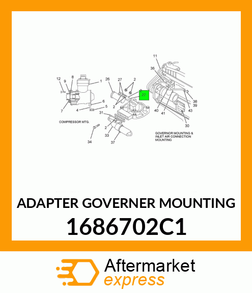 ADAPTER GOVERNER MOUNTING 1686702C1
