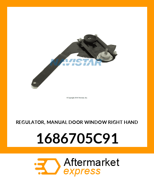 REGULATOR, MANUAL DOOR WINDOW RIGHT HAND 1686705C91