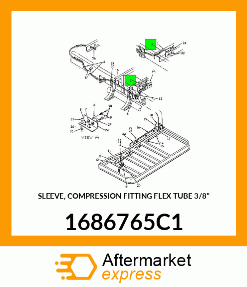SLEEVE, COMPRESSION FITTING FLEX TUBE 3/8" 1686765C1