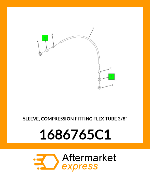 SLEEVE, COMPRESSION FITTING FLEX TUBE 3/8" 1686765C1