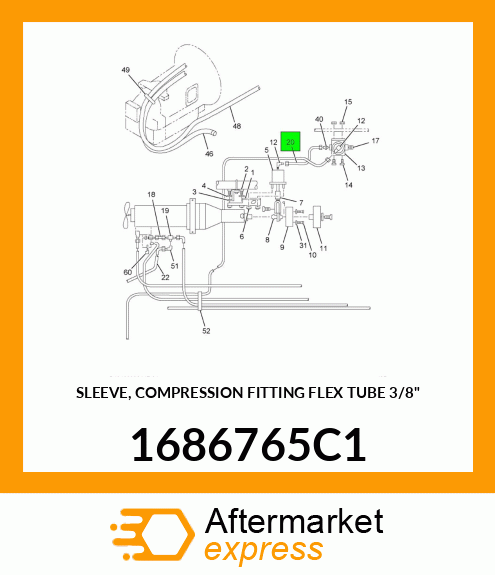 SLEEVE, COMPRESSION FITTING FLEX TUBE 3/8" 1686765C1