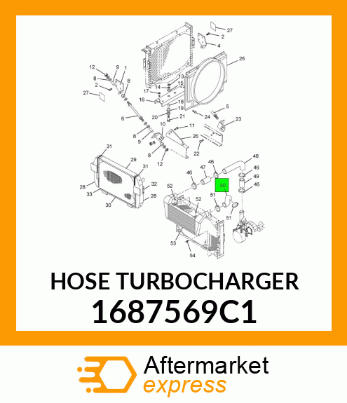 HOSE TURBOCHARGER 1687569C1