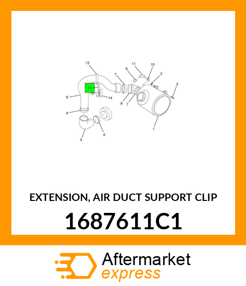 EXTENSION, AIR DUCT SUPPORT CLIP 1687611C1