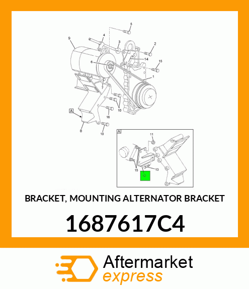 BRACKET, MOUNTING ALTERNATOR BRACKET 1687617C4