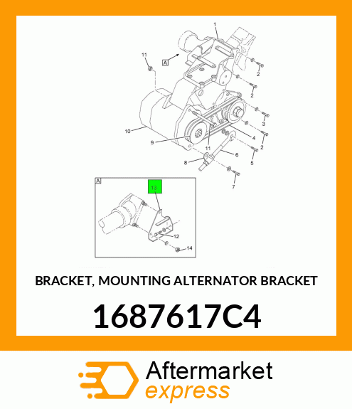 BRACKET, MOUNTING ALTERNATOR BRACKET 1687617C4