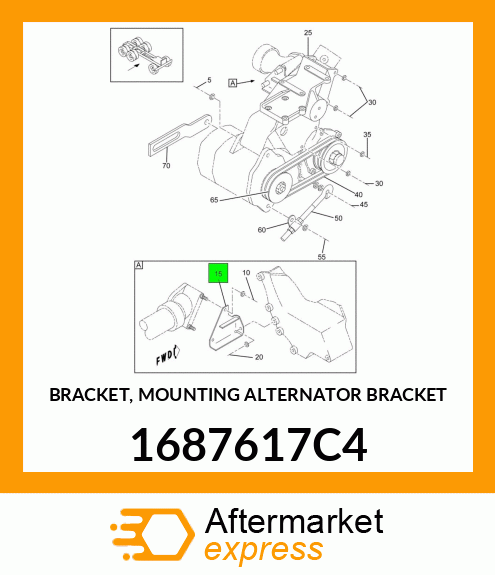 BRACKET, MOUNTING ALTERNATOR BRACKET 1687617C4