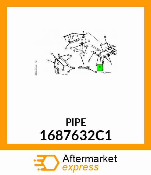 PIPE, OIL FILLER 1687632C1