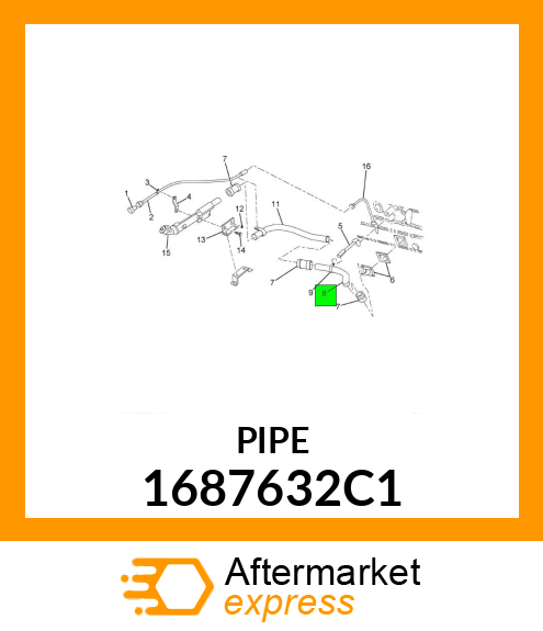 PIPE, OIL FILLER 1687632C1