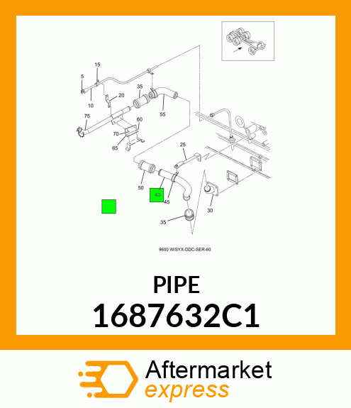 PIPE, OIL FILLER 1687632C1