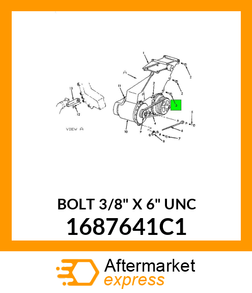 BOLT 3/8" X 6" UNC 1687641C1