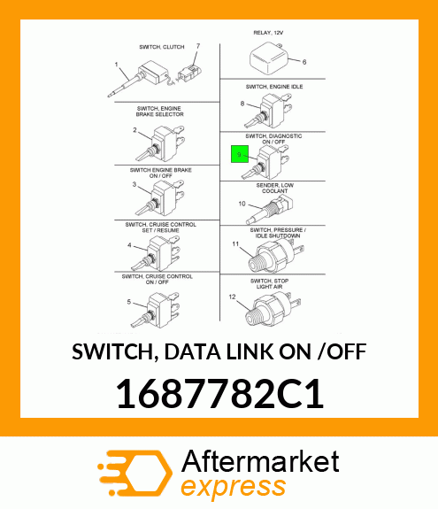 SWITCH, DATA LINK ON /OFF 1687782C1