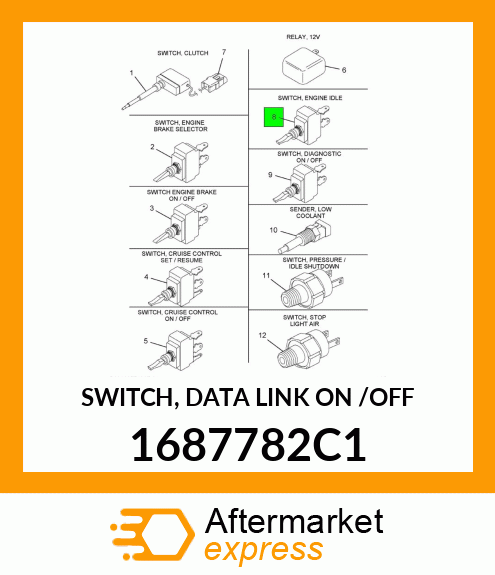 SWITCH, DATA LINK ON /OFF 1687782C1