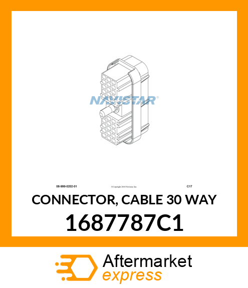 CONNECTOR, CABLE 30 WAY 1687787C1
