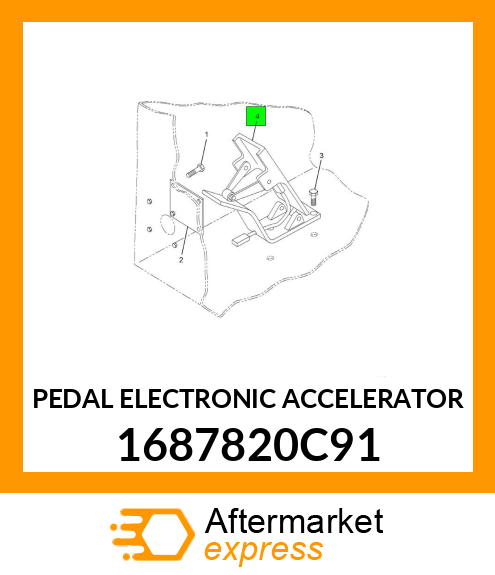 PEDAL ELECTRONIC ACCELERATOR 1687820C91