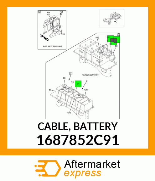 CABLE, BATTERY 1687852C91