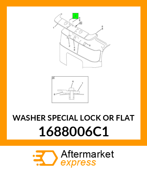 WASHER SPECIAL LOCK OR FLAT 1688006C1