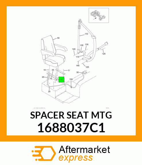 SPACER SEAT MTG 1688037C1