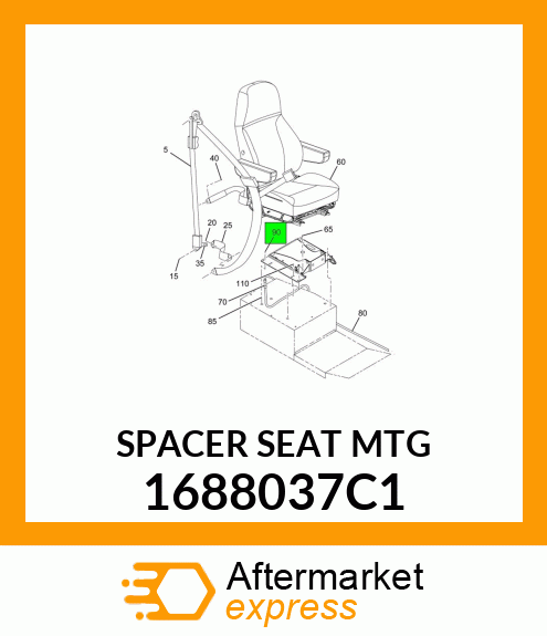 SPACER SEAT MTG 1688037C1