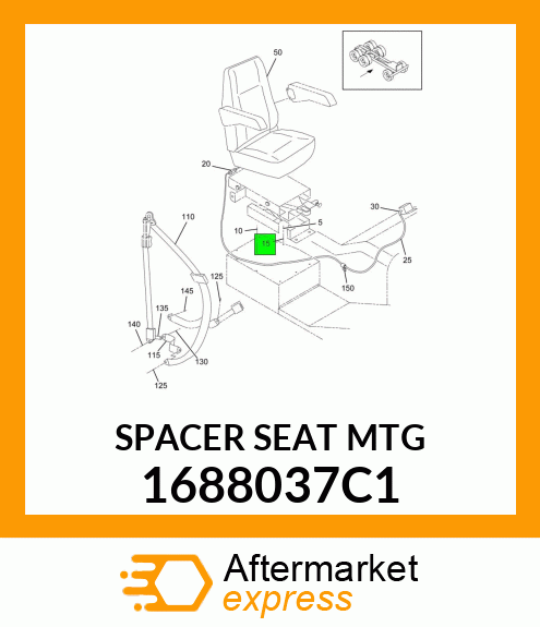 SPACER SEAT MTG 1688037C1