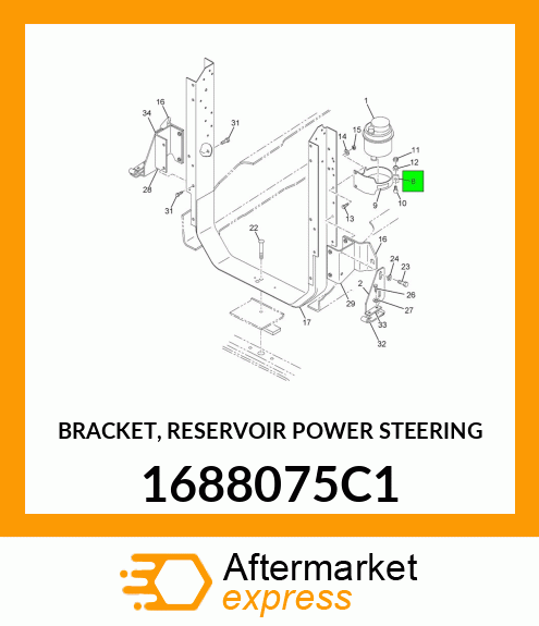 BRACKET, RESERVOIR POWER STEERING 1688075C1