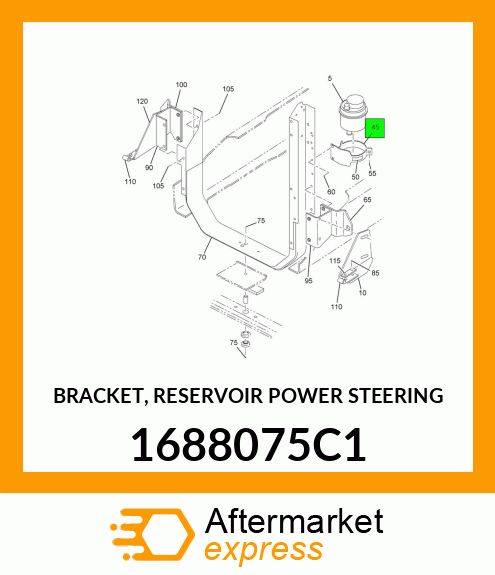 BRACKET, RESERVOIR POWER STEERING 1688075C1