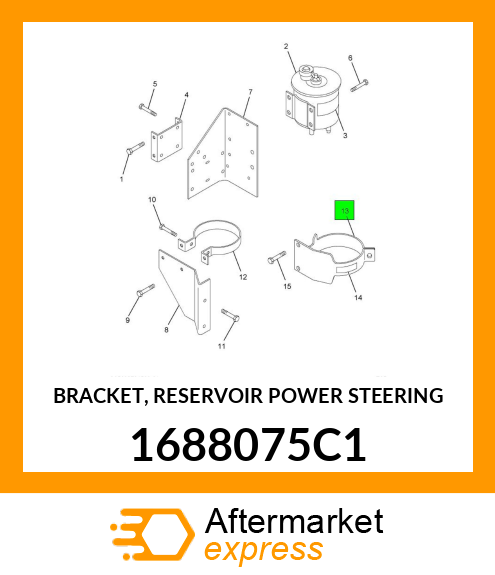 BRACKET, RESERVOIR POWER STEERING 1688075C1