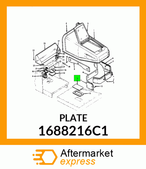 COVER REAR FLOOR BRAKE RESERVO 1688216C1