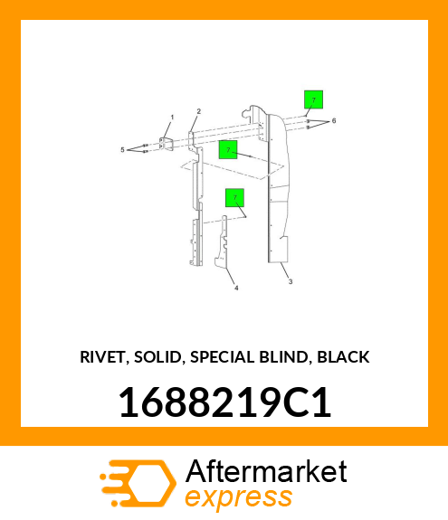 RIVET, SOLID, SPECIAL BLIND, BLACK 1688219C1